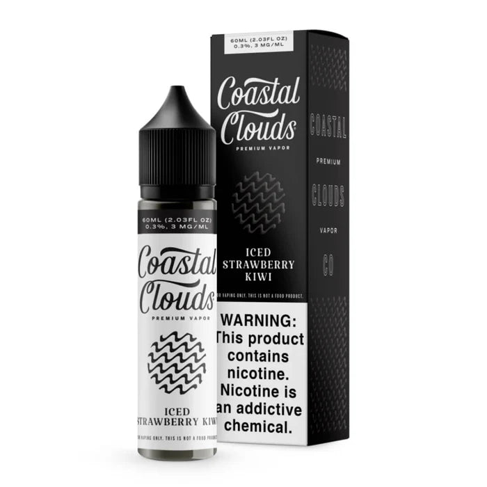 Coastal Clouds 60ML 6MG Iced Strawberry Kiwi - Quality Product by Custom Vapors