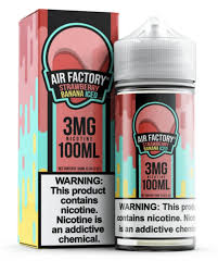 Air Factory 100ml E-Liquid Strawberry Banana Iced 6mg - Quality Product by Custom Vapors