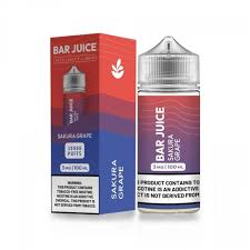 Bar Juice Salts Refillable E-Liquid 30ML Sakura Grape 25MG Nic - Quality Product by Custom Vapors