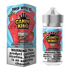 Candy King 100ml E-liquid Strawberry Rolls 0Mg - Quality Product by Custom Vapors