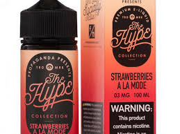 The Hype Collection 100ML Strawberries A La Mode 3MG - Quality Product by Custom Vapors