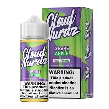 Cloud Nurdz 100ml E-Liquid Apple Grape 0mg - Quality Product by Custom Vapors