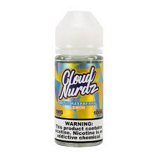 Cloud Nurdz 100ml E-Liquid Blue Raspberry Lemon 3mg - Quality Product by Custom Vapors