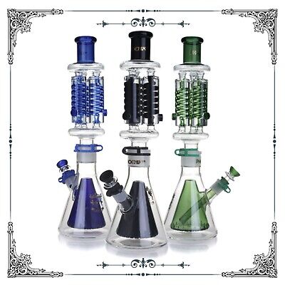 phoenix 16in beaker waterpipe with triple freezable coil - Quality Product by Custom Vapors
