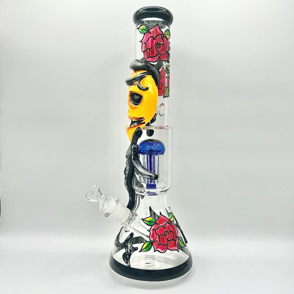 16" Inch Vine Wrapped Custom Skull beaker Pipe Water Bong - HP1 - Quality Product by Custom Vapors