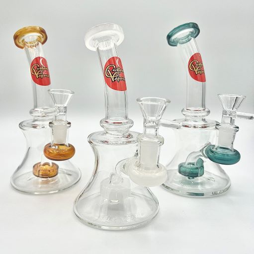 Custom Vapors 7" Inch Water Pipe Bong with Perc - KQ153 - Quality Product by Custom Vapors