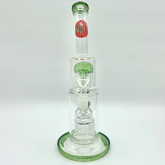 Custom Vapors 10.6" Inch Water Pipe Bong with double Tree Perc - KR341 - Quality Product by Custom Vapors