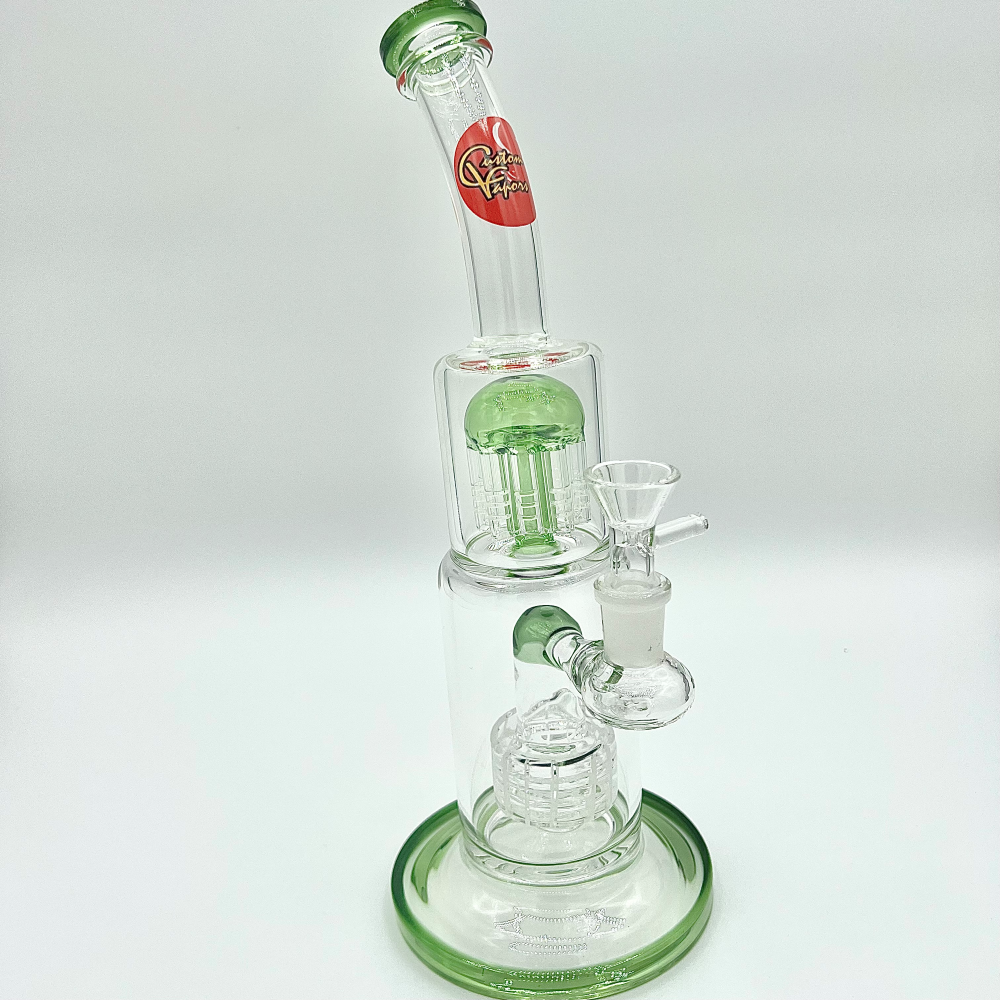 Custom Vapors 10.6" Inch Water Pipe Bong with double Tree Perc - KR341 - Quality Product by Custom Vapors