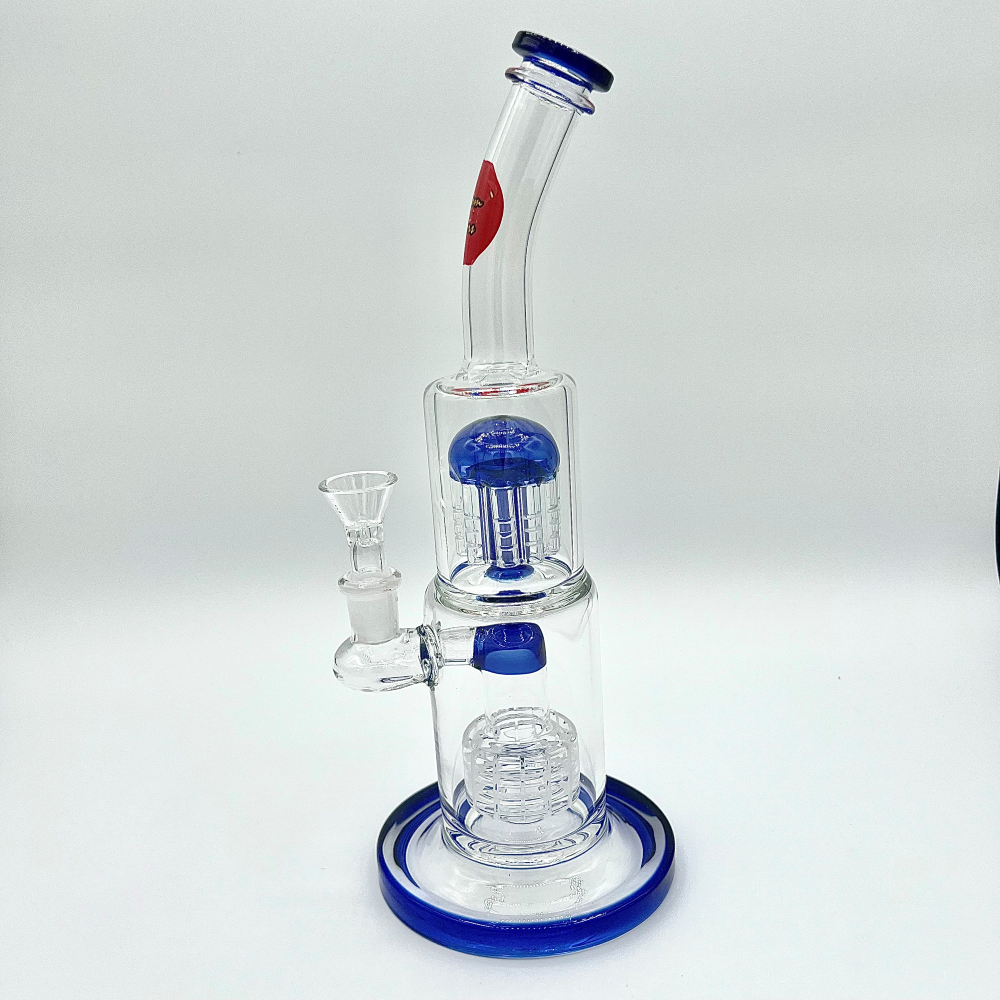 Custom Vapors 10.6" Inch Water Pipe Bong with double Tree Perc - KR341 - Quality Product by Custom Vapors