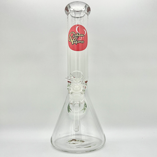 Custom Vapors 13" Inch clear Beaker Style Water Pipe - KX35 - Quality Product by Custom Vapors