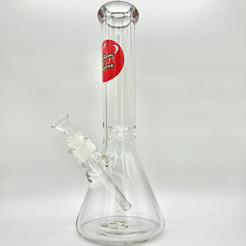 Custom Vapors 13" Inch Clear Style Water Pipe Bong - Quality Product by Custom Vapors