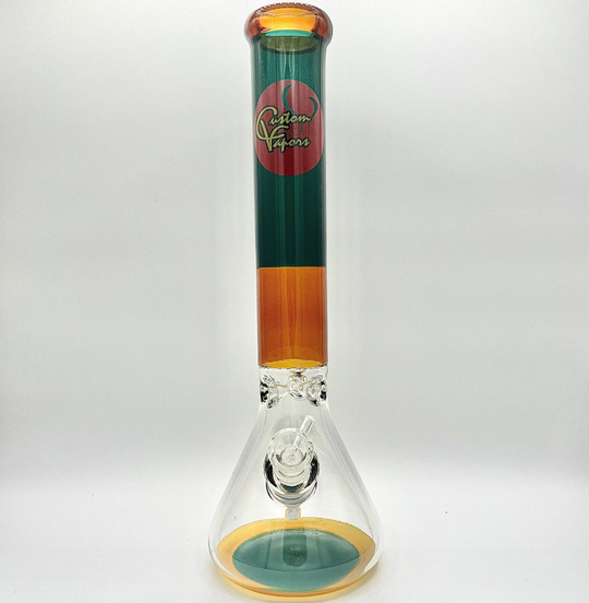 Custom Vapors 15.5 inch Beaker Style Bong Water Pipe - KX37 - Quality Product by Custom Vapors