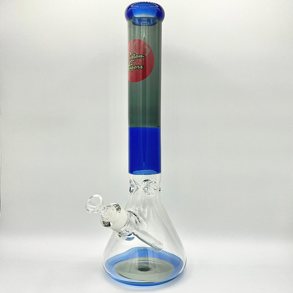 Custom Vapors 15.5 inch Beaker Style Bong Water Pipe - KX37 - Quality Product by Custom Vapors