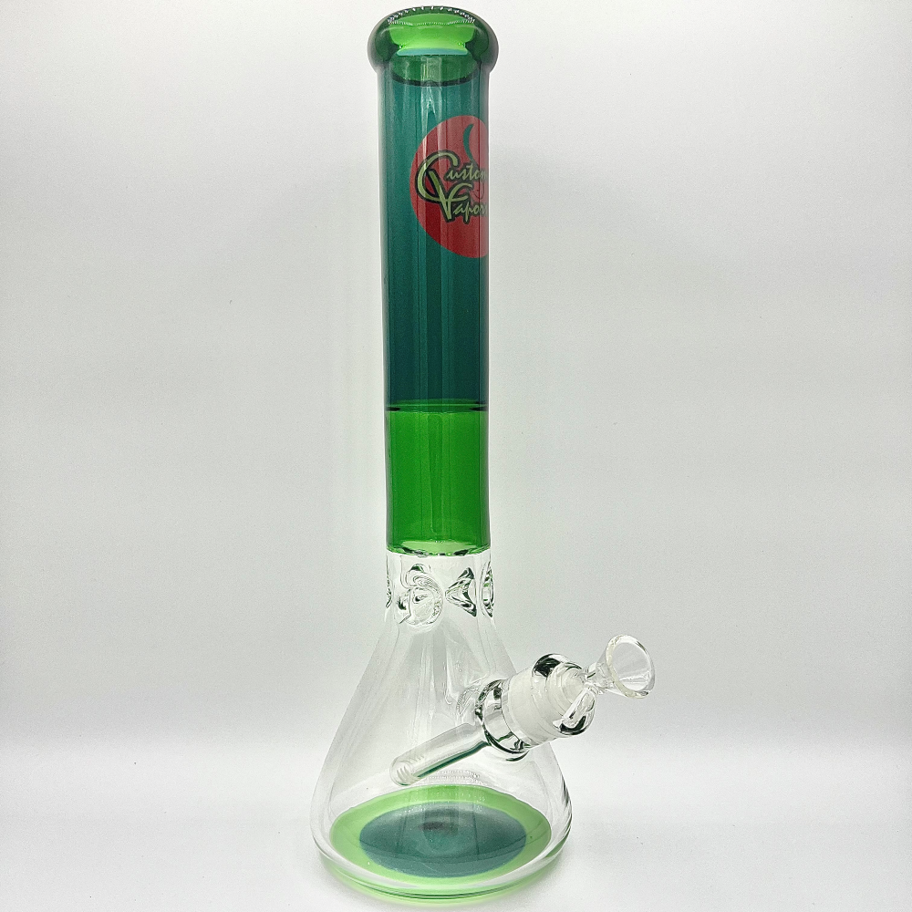 Custom Vapors 15.5 inch Beaker Style Bong Water Pipe - KX37 - Quality Product by Custom Vapors