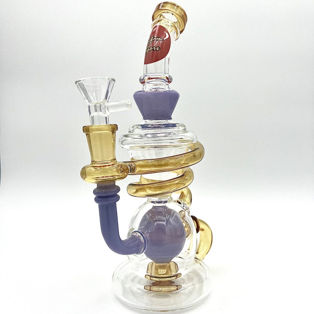 Custom Vapors 8.5" Inch Water Pipe Bong Unique Yellow, Green, Pink, Blue, Red - KT59 - Quality Product by Custom Vapors